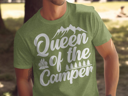Queen of the Camper Graphic Print Camping Lover T-Shirt T-Shirt - Outdoor & Adventure Collection - Mile Marker 16 Gear by Cloud 16 Clothing Co.