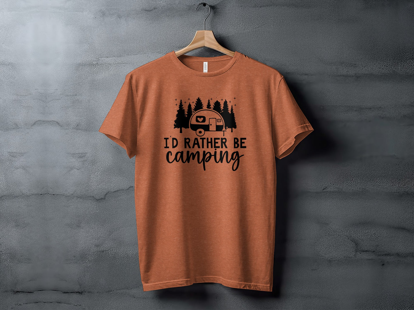 Id Rather Be Camping Nature Adventure Graphic Design T-Shirt T-Shirt - Outdoor & Adventure Collection - Mile Marker 16 Gear by Cloud 16 Clothing Co.