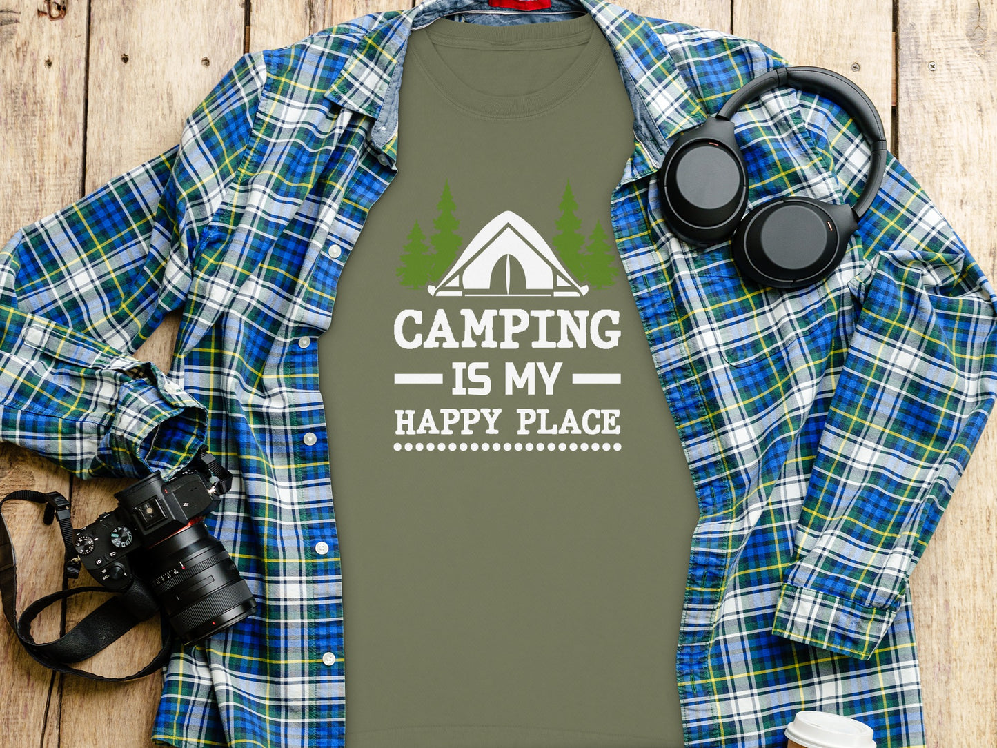 Camping Is My Happy Place Graphic Tee