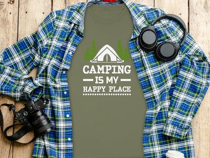 Camping Is My Happy Place Graphic Tee