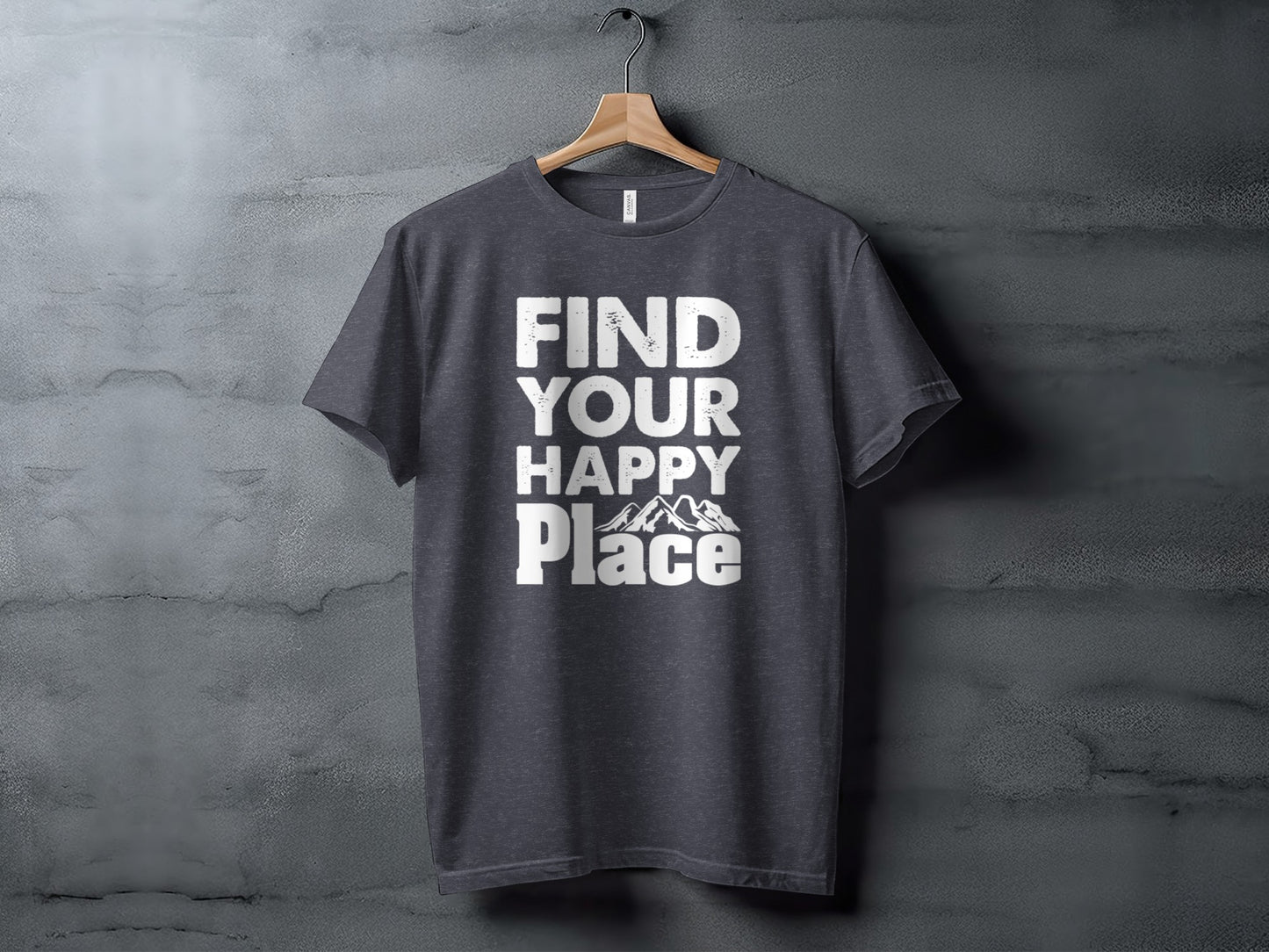 Find Your Happy Place with Mountain T-Shirt T-Shirt - Outdoor & Adventure Collection - Mile Marker 16 Gear by Cloud 16 Clothing Co.