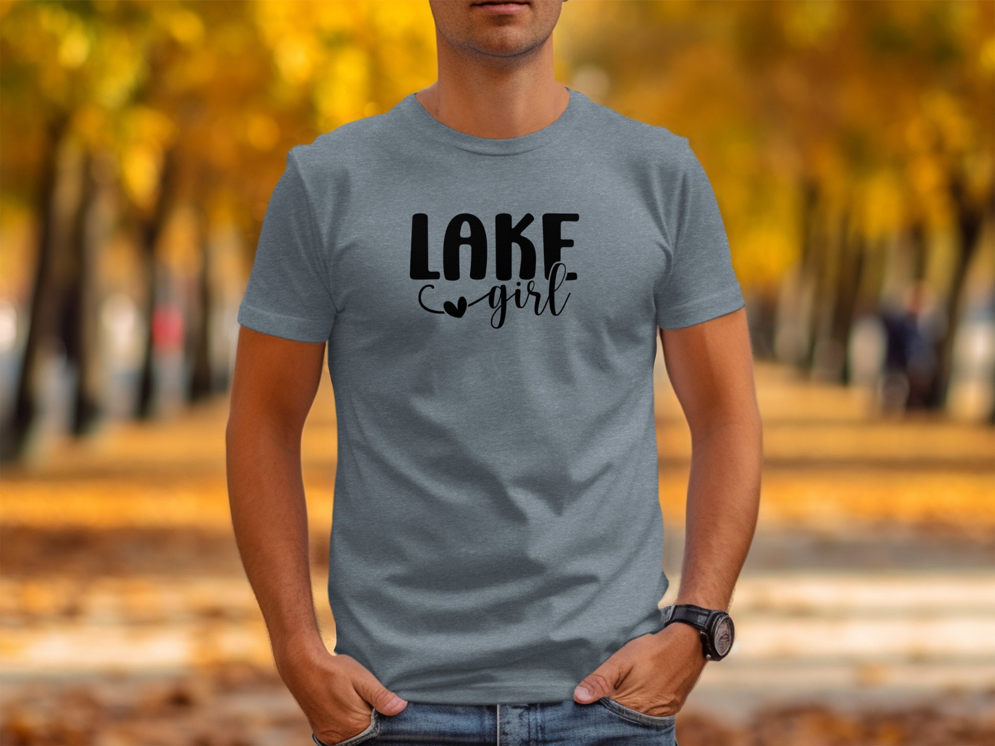 Lake Heart Girl Graphic Summer Vacation Outfit T-Shirt T-Shirt - Outdoor & Adventure Collection - Mile Marker 16 Gear by Cloud 16 Clothing Co.