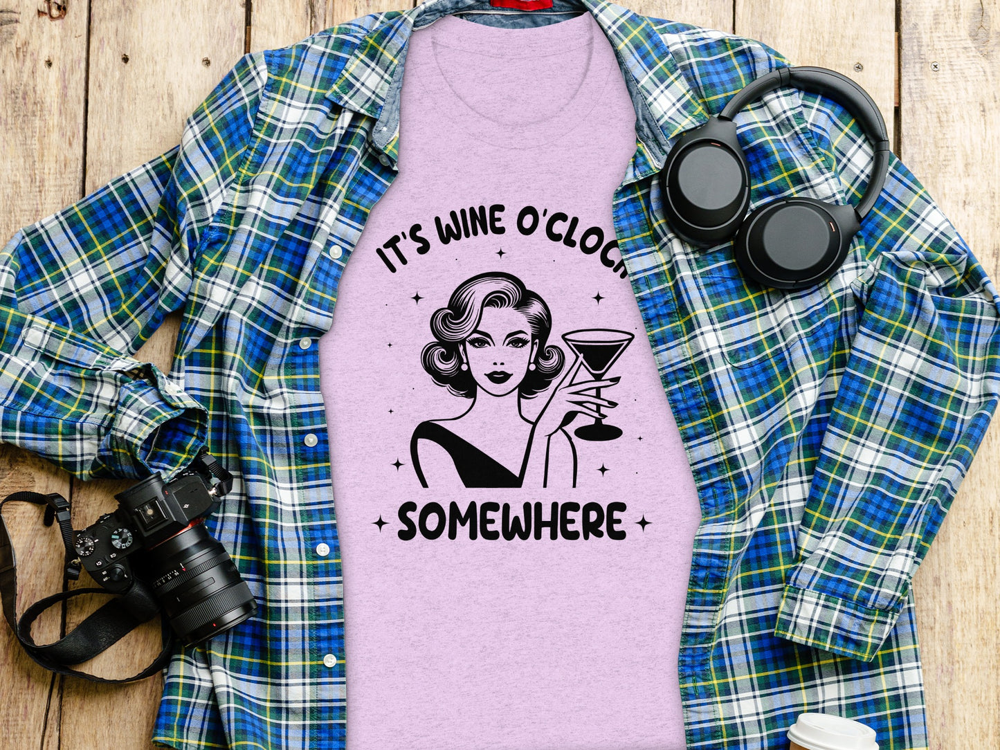 It's Wine O'Clock Somewhere Graphic T-Shirt