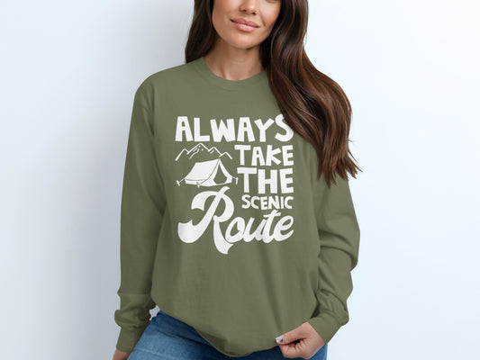 Always Take The Scenic Route Graphic Shirt