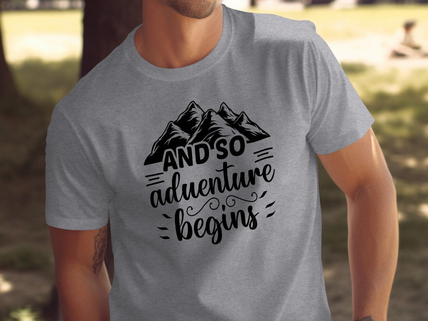 And So Adventure Begins Mountain Theme Graphic T-Shirt T-Shirt - Outdoor & Adventure Collection - Mile Marker 16 Gear by Cloud 16 Clothing Co.