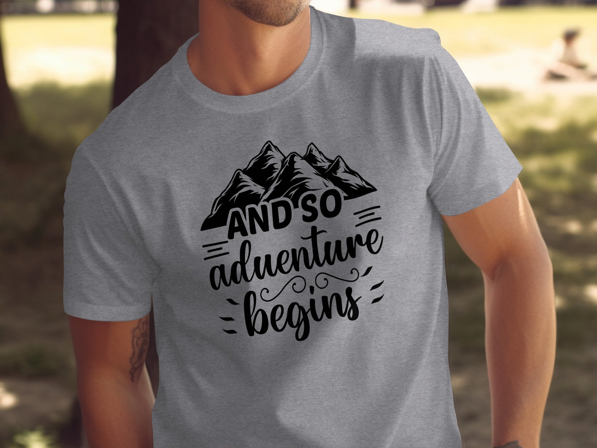 And So Adventure Begins Mountain Theme Graphic T-Shirt T-Shirt - Outdoor & Adventure Collection - Mile Marker 16 Gear by Cloud 16 Clothing Co.