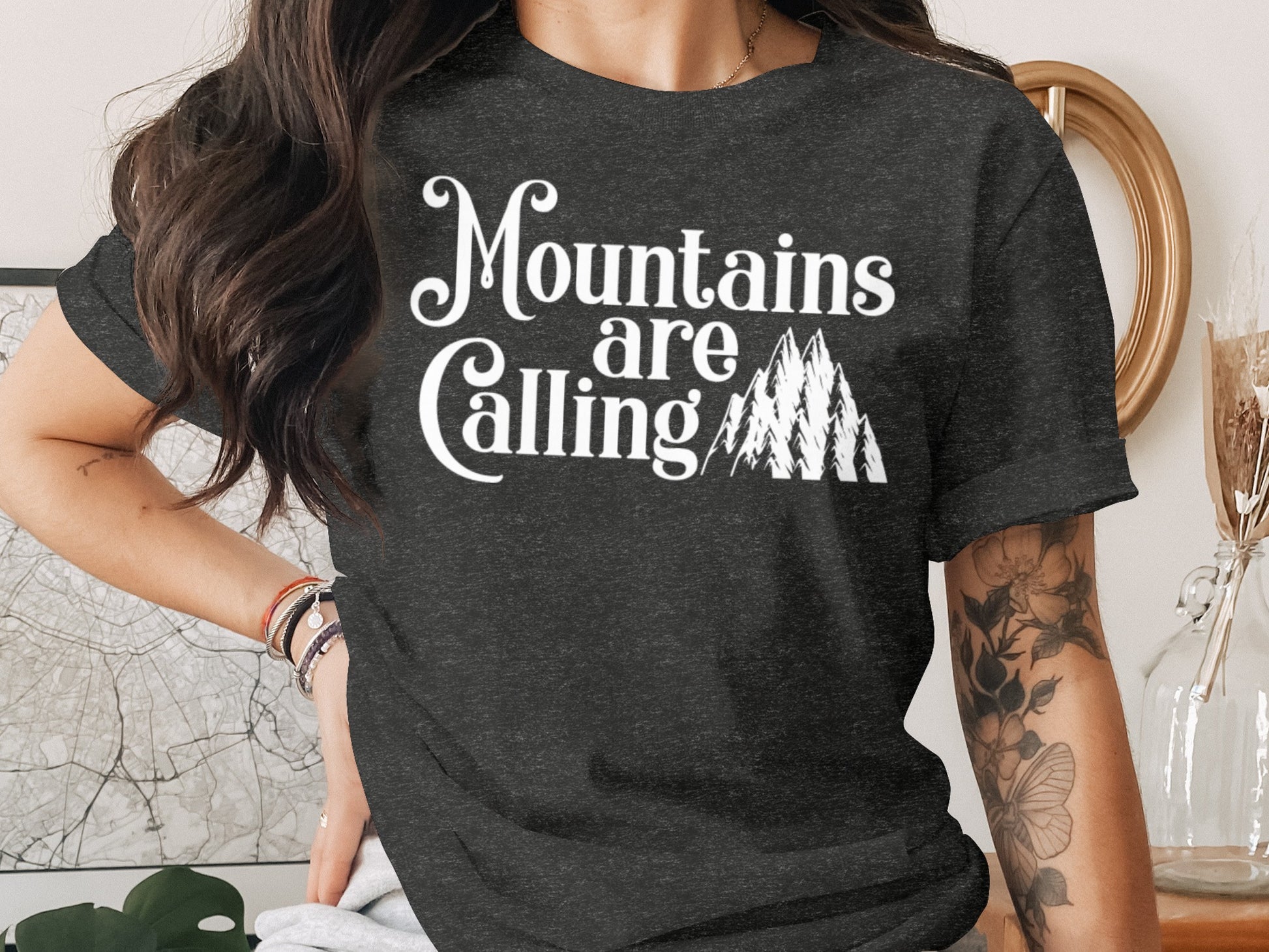 Mountains Are Calling And I Must Go Graphic Design T-Shirt T-Shirt - Outdoor & Adventure Collection - Mile Marker 16 Gear by Cloud 16 Clothing Co.