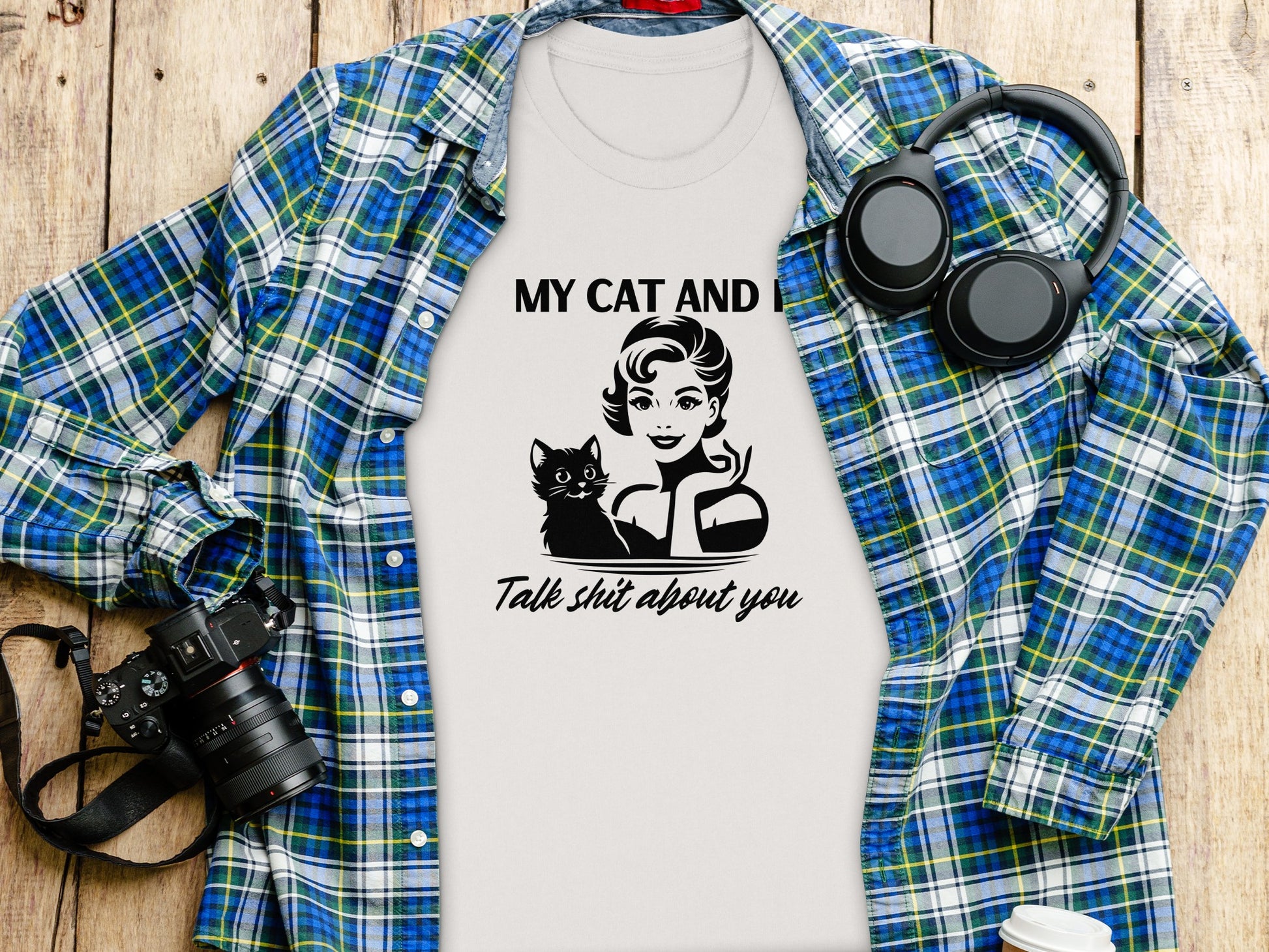 My Cat And I Talk Shit About You Graphic Shirt