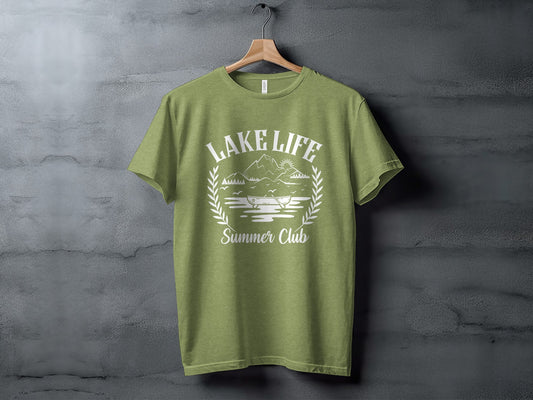 Lake Life Summer Club Boat Sunset Design Great Gift T-Shirt T-Shirt - Outdoor & Adventure Collection - Mile Marker 16 Gear by Cloud 16 Clothing Co.