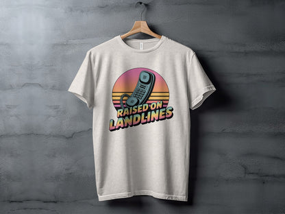 Raised On Landlines Retro Graphic T-shirt