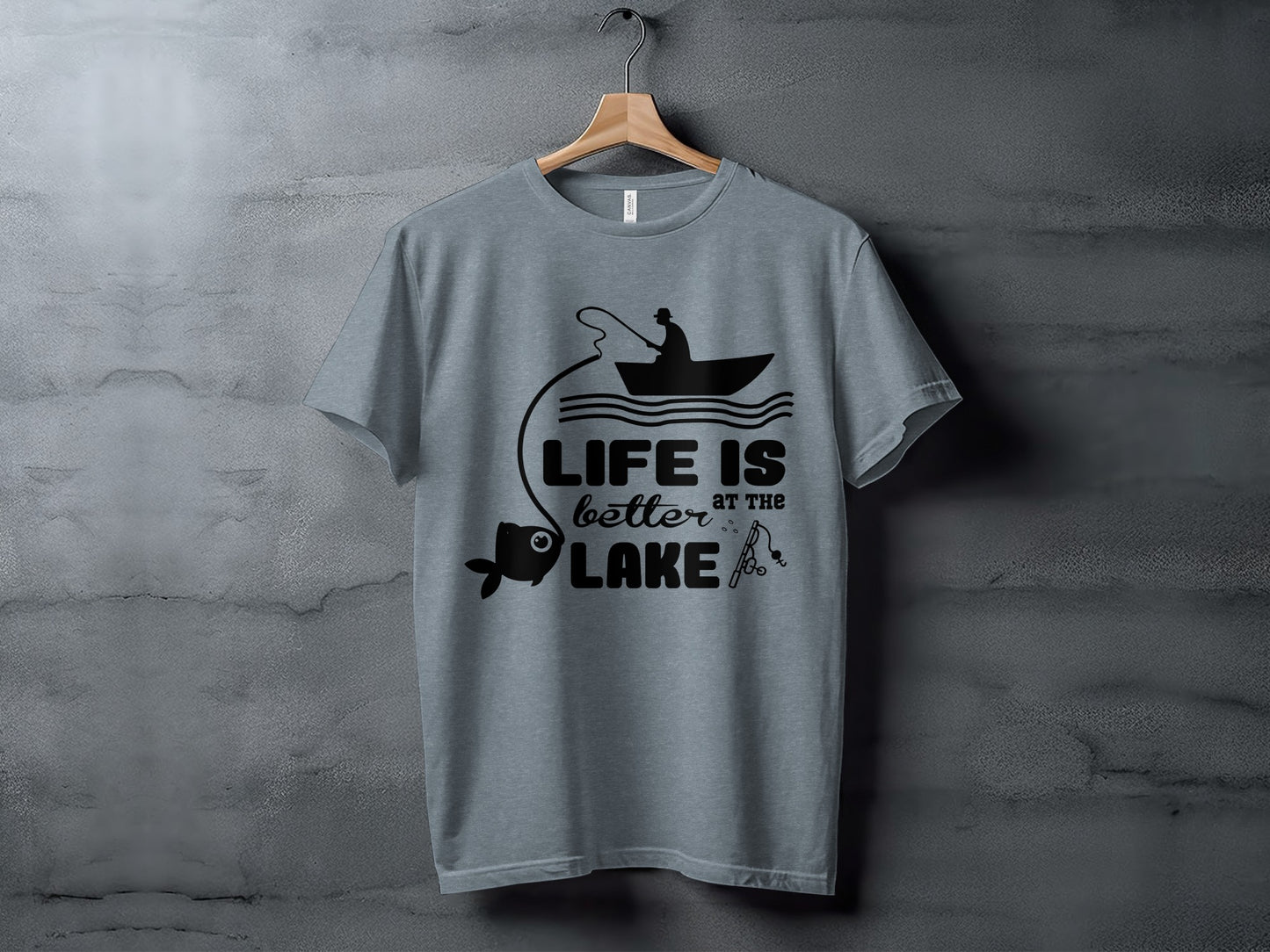 Life Is Better At The Lake Fishing Adventure Graphic T-Shirt T-Shirt - Outdoor & Adventure Collection - Mile Marker 16 Gear by Cloud 16 Clothing Co.