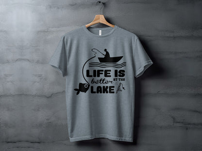 Life Is Better At The Lake Fishing Adventure Graphic T-Shirt T-Shirt - Outdoor & Adventure Collection - Mile Marker 16 Gear by Cloud 16 Clothing Co.