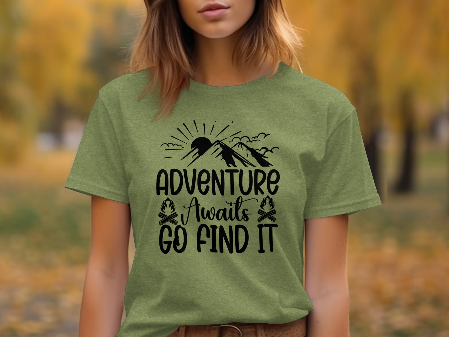 Adventure Awaits Go Find It Outdoorsy Graphic T-Shirt T-Shirt - Outdoor & Adventure Collection - Mile Marker 16 Gear by Cloud 16 Clothing Co.