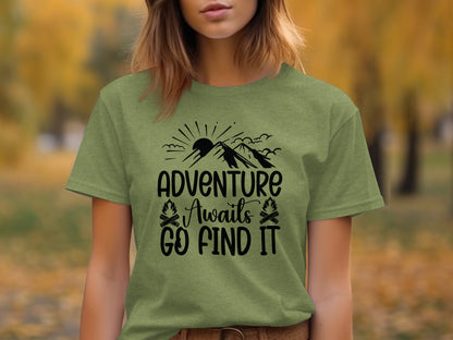 Adventure Awaits Go Find It Outdoorsy Graphic T-Shirt T-Shirt - Outdoor & Adventure Collection - Mile Marker 16 Gear by Cloud 16 Clothing Co.