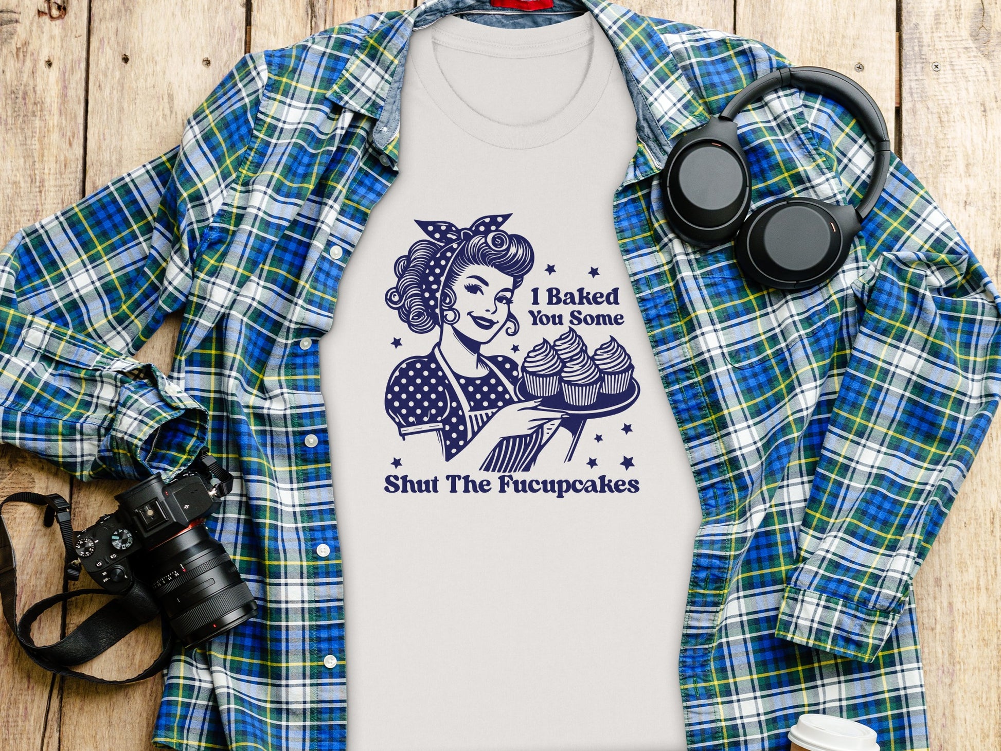 I Baked You Some Shut The Fucupcakes Retro Shirt