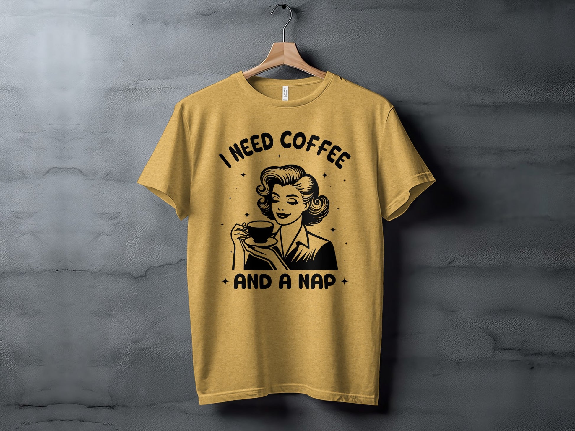 I Need Coffee and a Nap - Funny Graphic T-Shirt