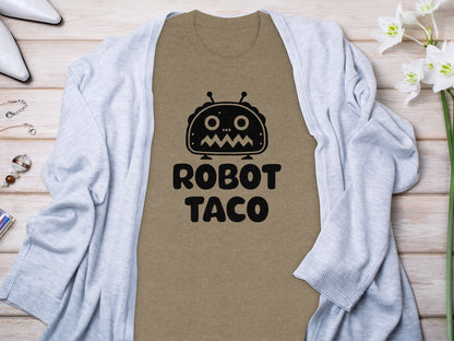 Robot Taco Graphic T-Shirt Casual Wear Trendy Apparel