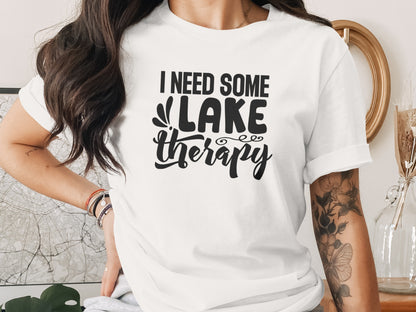 I Need Some Lake Therapy Relaxing Lake Scene T-Shirt T-Shirt - Outdoor & Adventure Collection - Mile Marker 16 Gear by Cloud 16 Clothing Co.