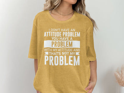 I Don't Have An Attitude Problem Funny Graphic Tee