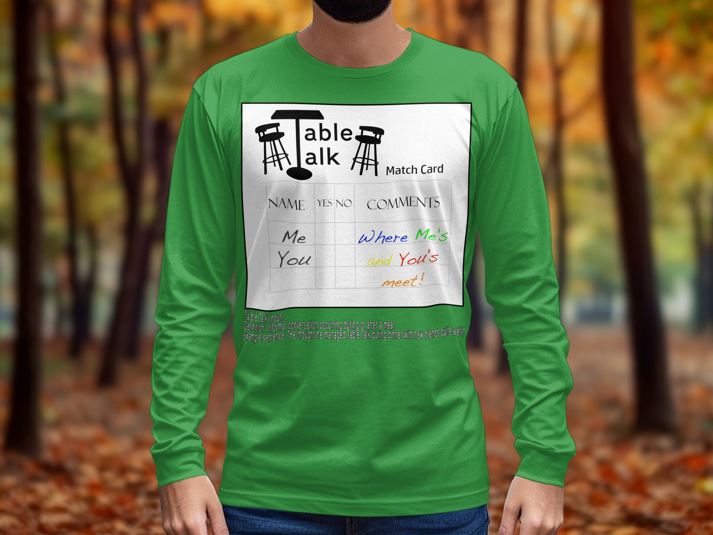 Table Talk Interactive Long Sleeve Shirt