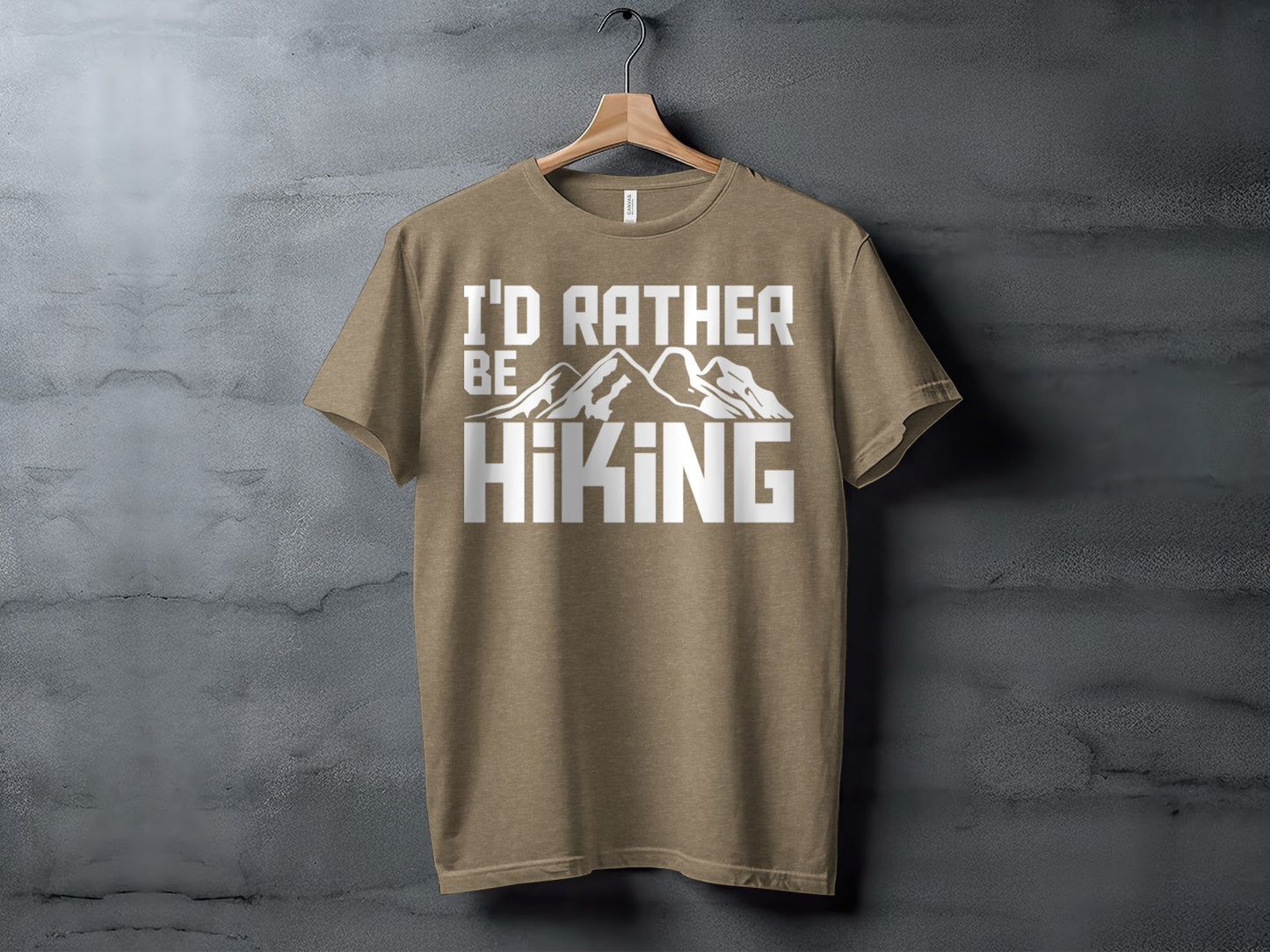 I Would Rather Be Hiking Mountains Graphic Design T-Shirt T-Shirt - Outdoor & Adventure Collection - Mile Marker 16 Gear by Cloud 16 Clothing Co.