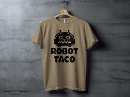 Funny Robot Taco Graphic T-Shirt for Casual Wear
