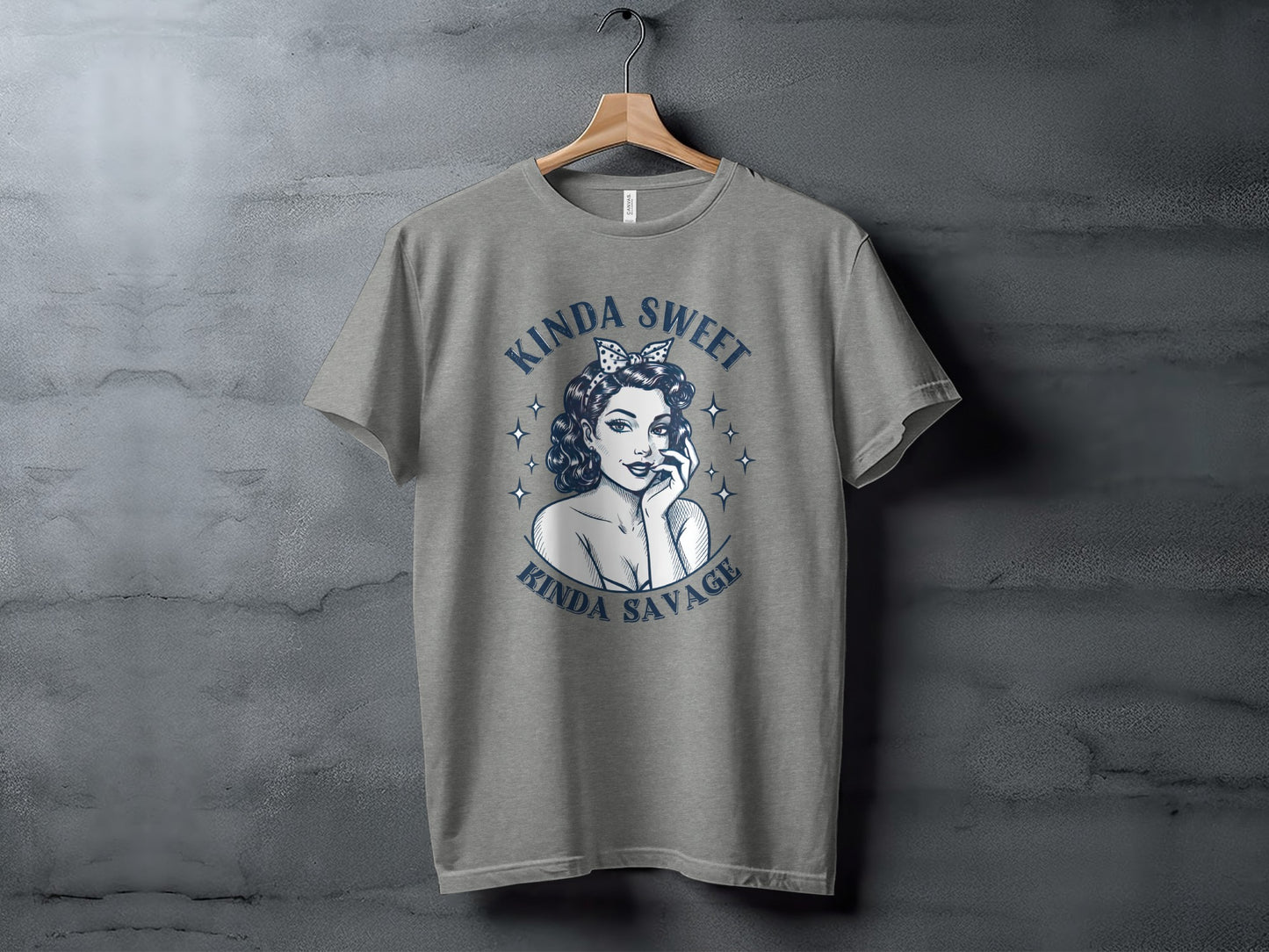 KINDA SWEET KINDA SAVAGE Graphic Tee Flats