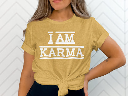 I AM KARMA Statement Tee for Empowering Style