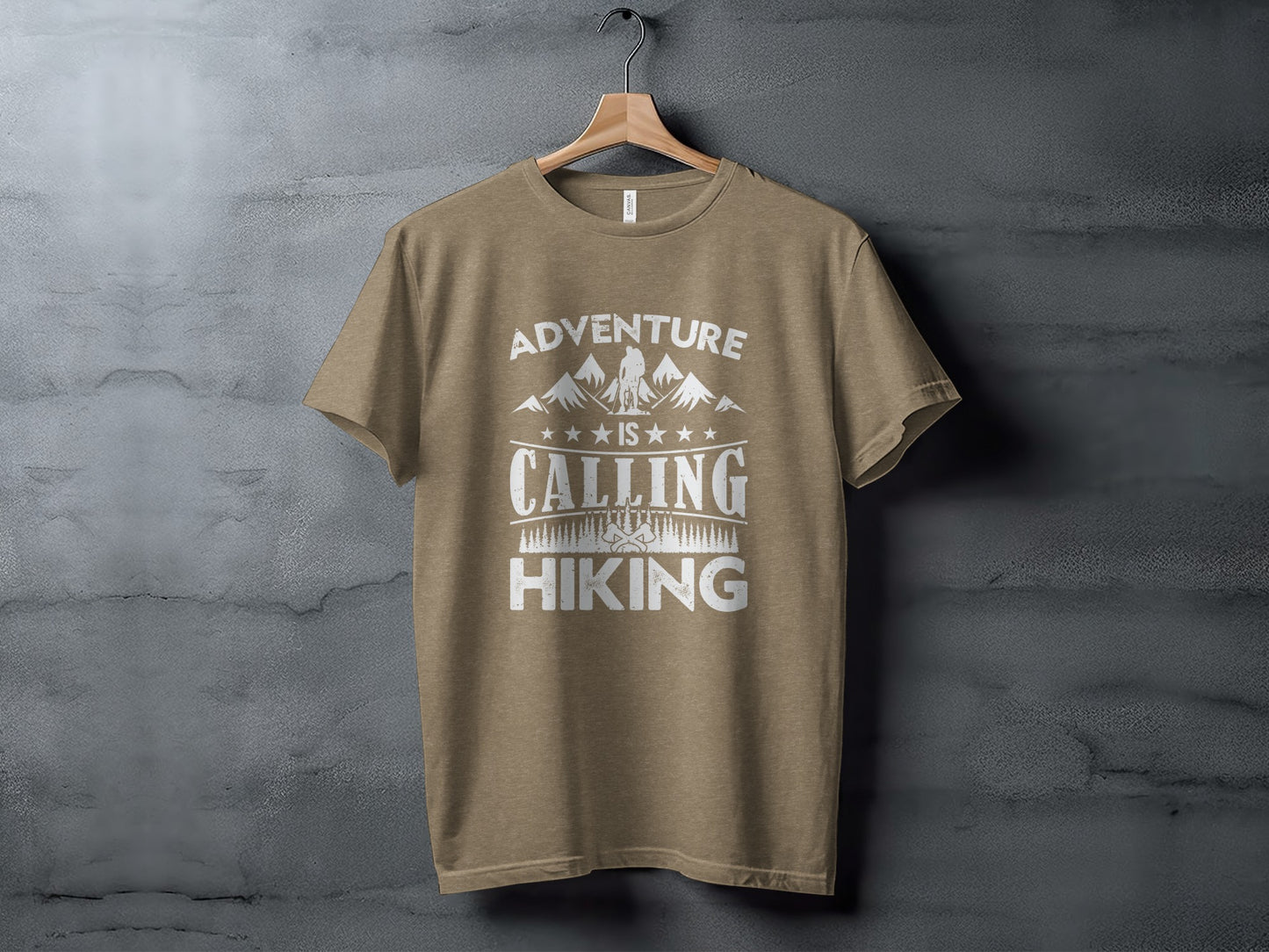 Adventure Is Calling Hiking Graphic Design T-Shirt T-Shirt - Outdoor & Adventure Collection - Mile Marker 16 Gear by Cloud 16 Clothing Co.