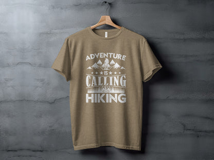 Adventure Is Calling Hiking Graphic Design T-Shirt T-Shirt - Outdoor & Adventure Collection - Mile Marker 16 Gear by Cloud 16 Clothing Co.