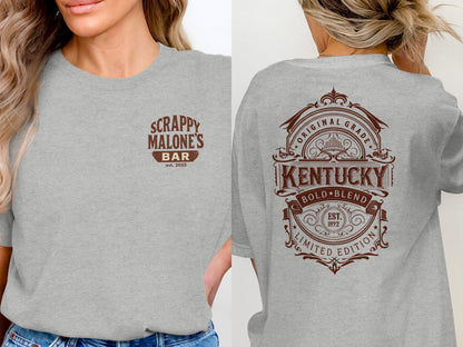 Kentucky Bold Blend Original Grade Limited Edition T-Shirt T-shirt - Scrappy Malone's Bar 100-Proof Humor - Cloud 16 Clothing Co.