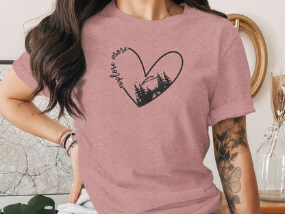Explore More In Nature Heart Forest Camping T-Shirt T-Shirt - Outdoor & Adventure Collection - Mile Marker 16 Gear by Cloud 16 Clothing Co.