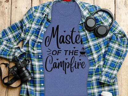 Master of The Campfire Design With Hearts T-Shirt T-Shirt - Outdoor & Adventure Collection - Mile Marker 16 Gear by Cloud 16 Clothing Co.