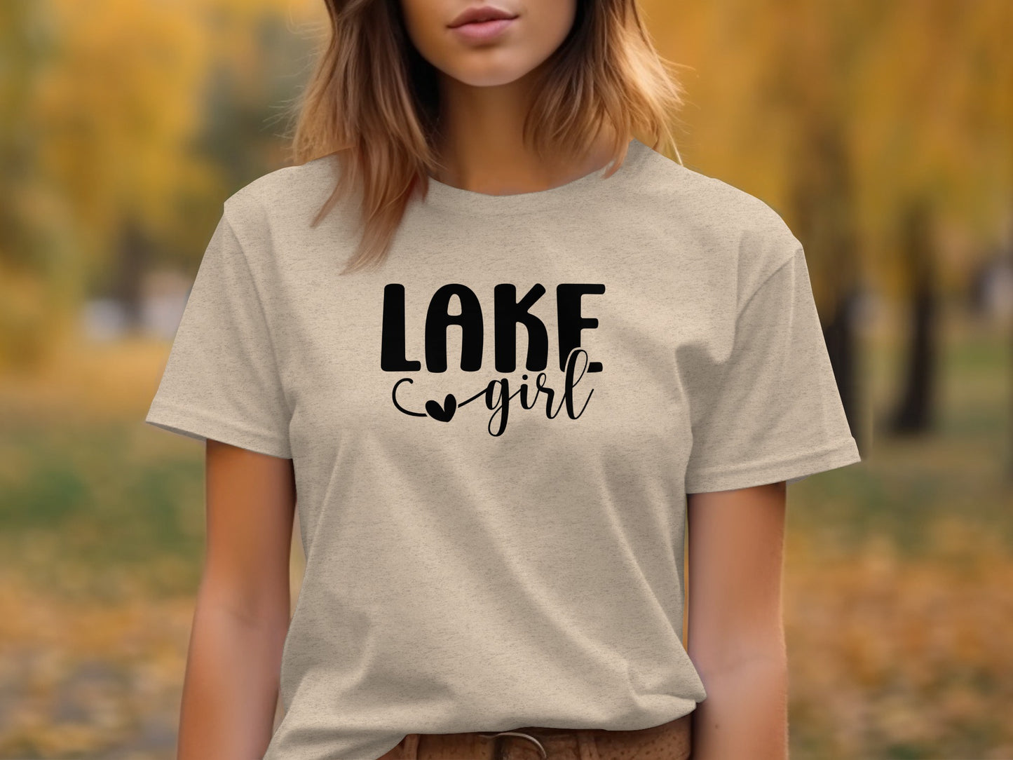 Lake Heart Girl Graphic Summer Vacation Outfit T-Shirt T-Shirt - Outdoor & Adventure Collection - Mile Marker 16 Gear by Cloud 16 Clothing Co.