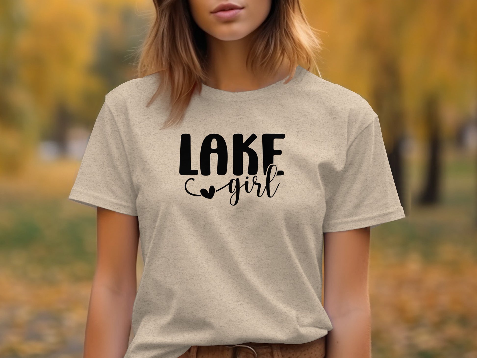 Lake Heart Girl Graphic Summer Vacation Outfit T-Shirt T-Shirt - Outdoor & Adventure Collection - Mile Marker 16 Gear by Cloud 16 Clothing Co.