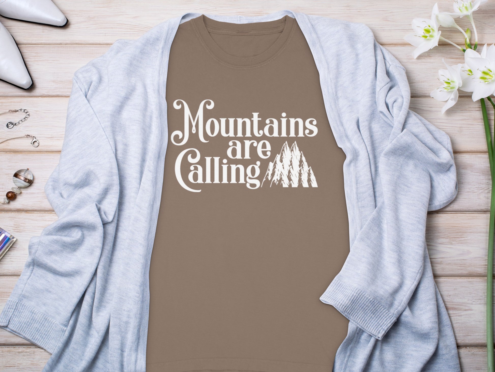 Mountains Are Calling Graphic Shirt Adventure Apparel