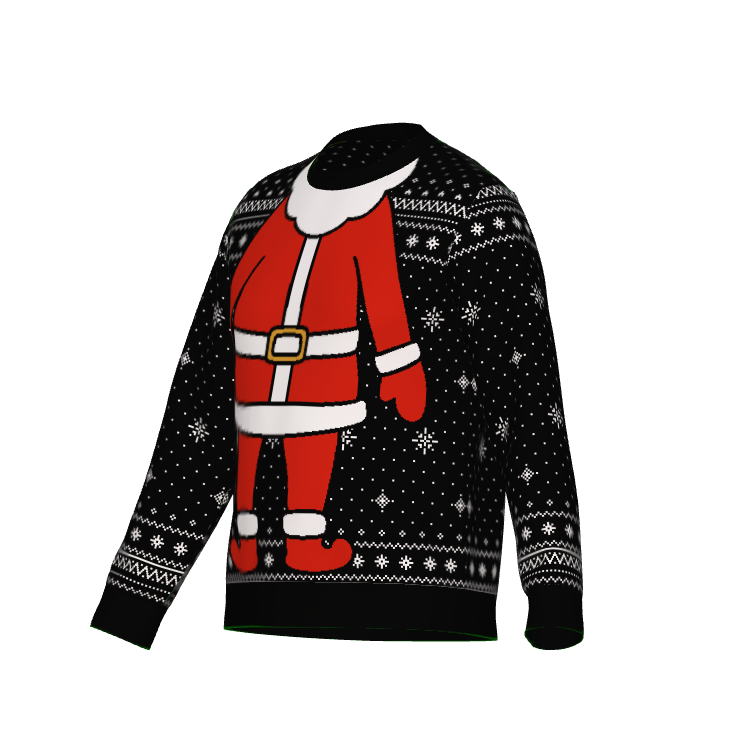 Santa Knitted Sweater - Lightweight Crew Neck Knit