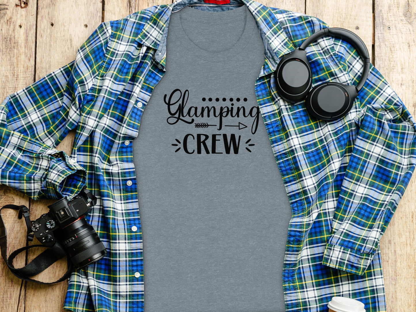 Glamping Crew Camping with Friends Family Outdoors T-Shirt T-Shirt - Outdoor & Adventure Collection - Mile Marker 16 Gear by Cloud 16 Clothing Co.