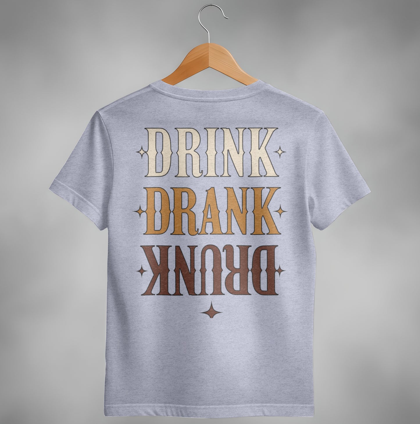 Drink Drank Drunk Retro Style Funny Drinking Design T-Shirt T-shirt - Scrappy Malone's Bar 100-Proof Humor - Cloud 16 Clothing Co.