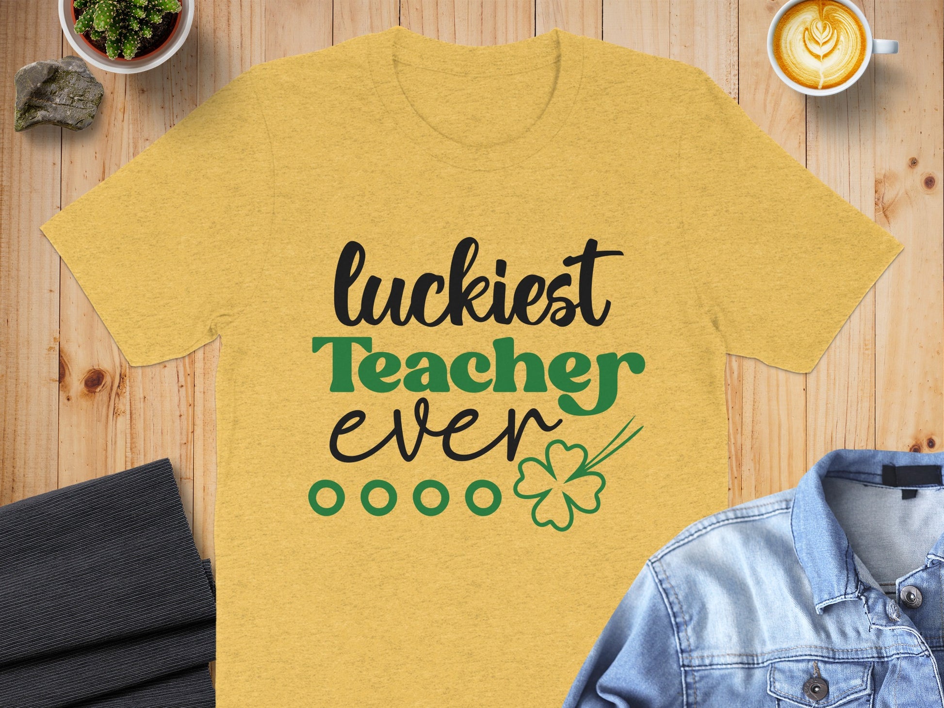 Luckiest Teacher Ever Graphic Tee for Educators