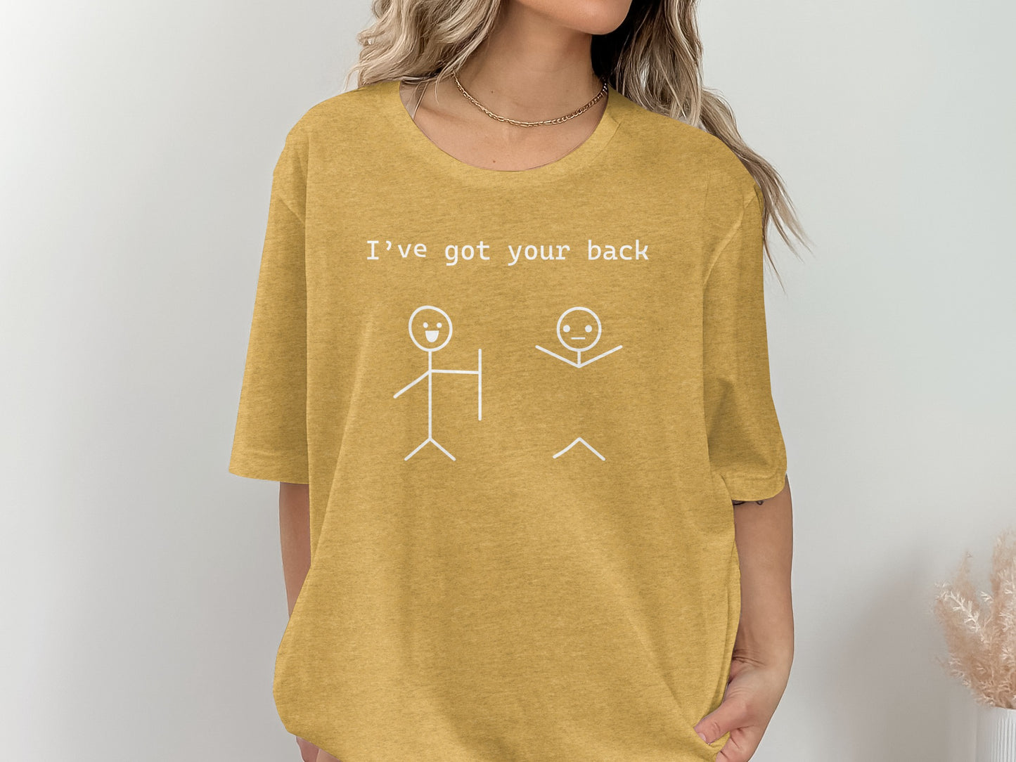 I've Got Your Back Stick Figure Graphic T-shirt