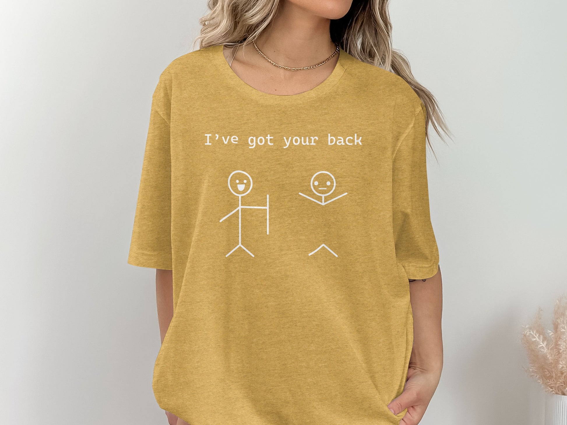 I've Got Your Back Stick Figure Graphic T-shirt