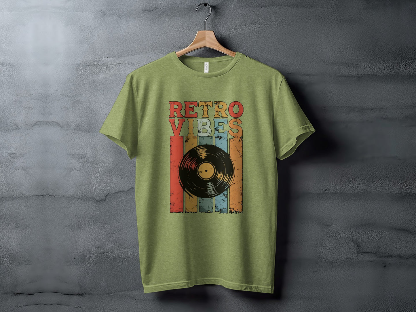 Retro Vibes Vinyl Record Graphic T-Shirt Product