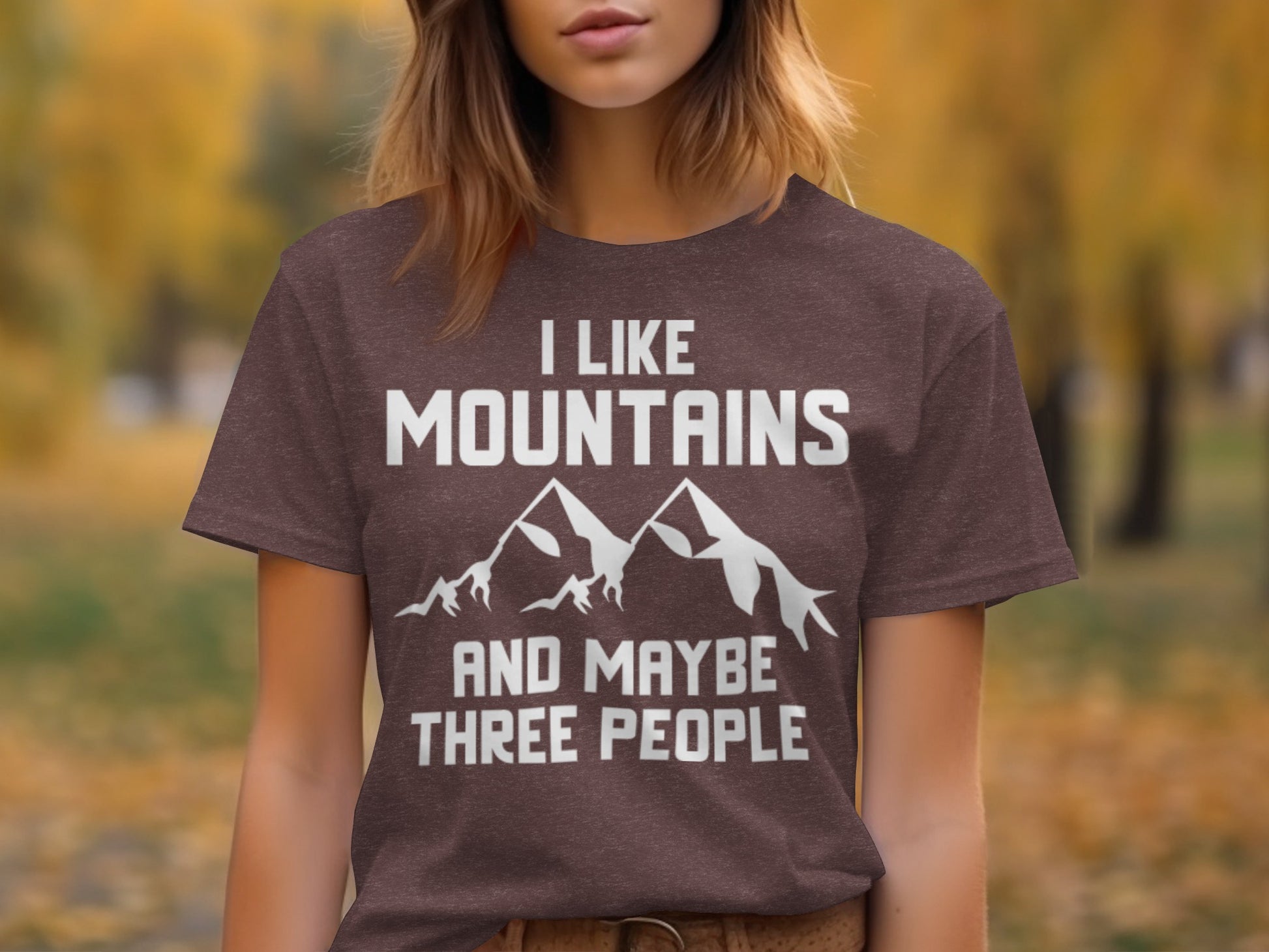 I Like Mountains And Maybe Three People Funny T-Shirt T-Shirt - Outdoor & Adventure Collection - Mile Marker 16 Gear by Cloud 16 Clothing Co.