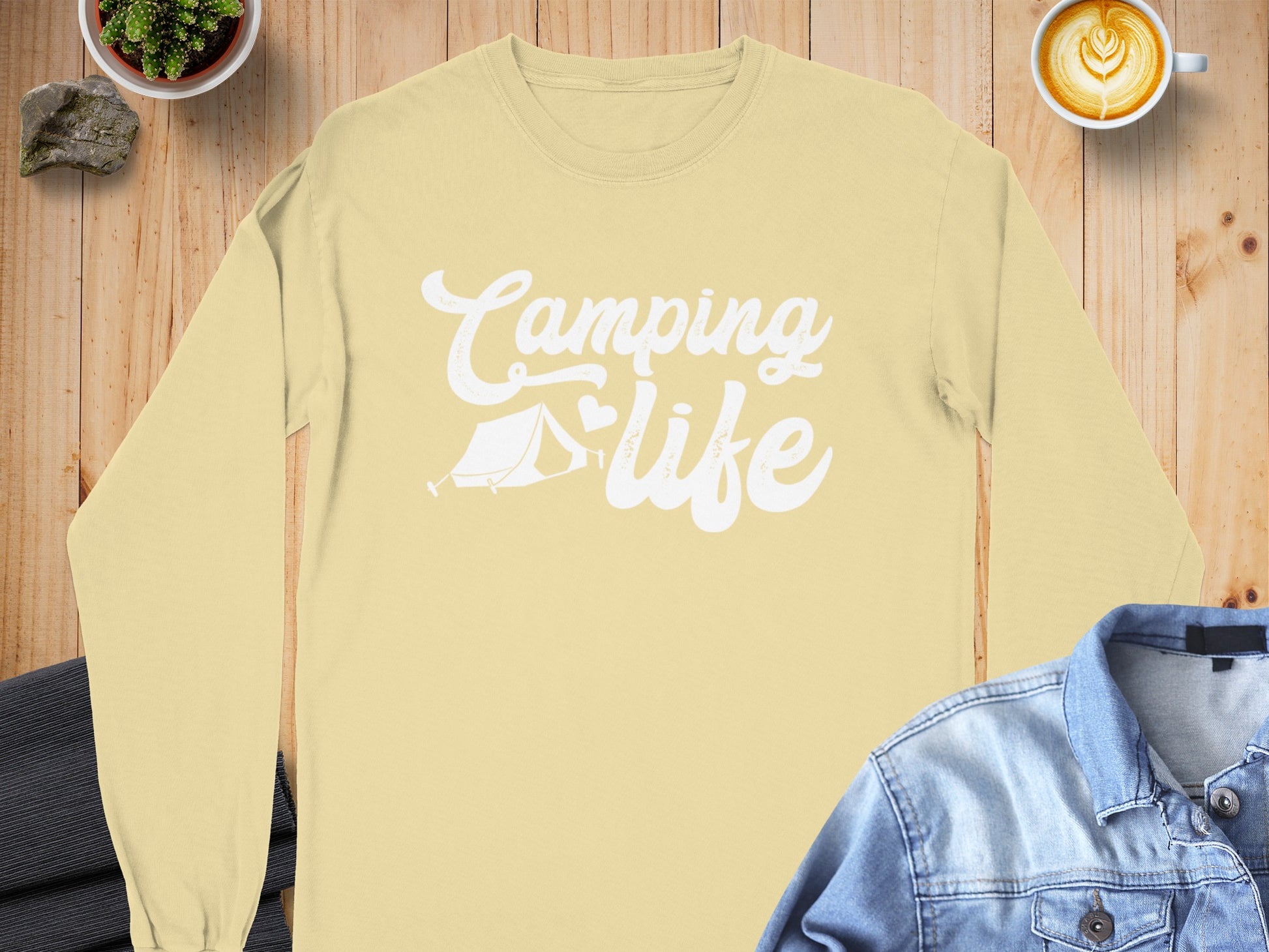 Camping Life Long Sleeve Shirt for Outdoor Enthusiasts