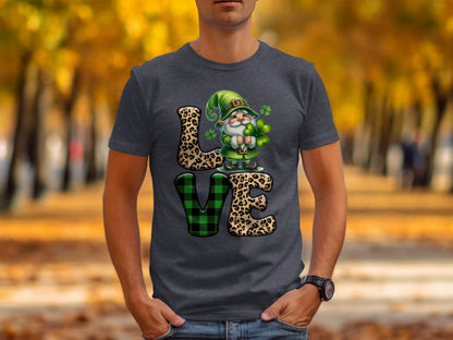 St. Patrick's Day Gnome Love Themed T-shirt