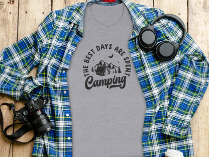 The Best Days Are Spent Camping Graphic Print T-Shirt T-Shirt - Outdoor & Adventure Collection - Mile Marker 16 Gear by Cloud 16 Clothing Co.