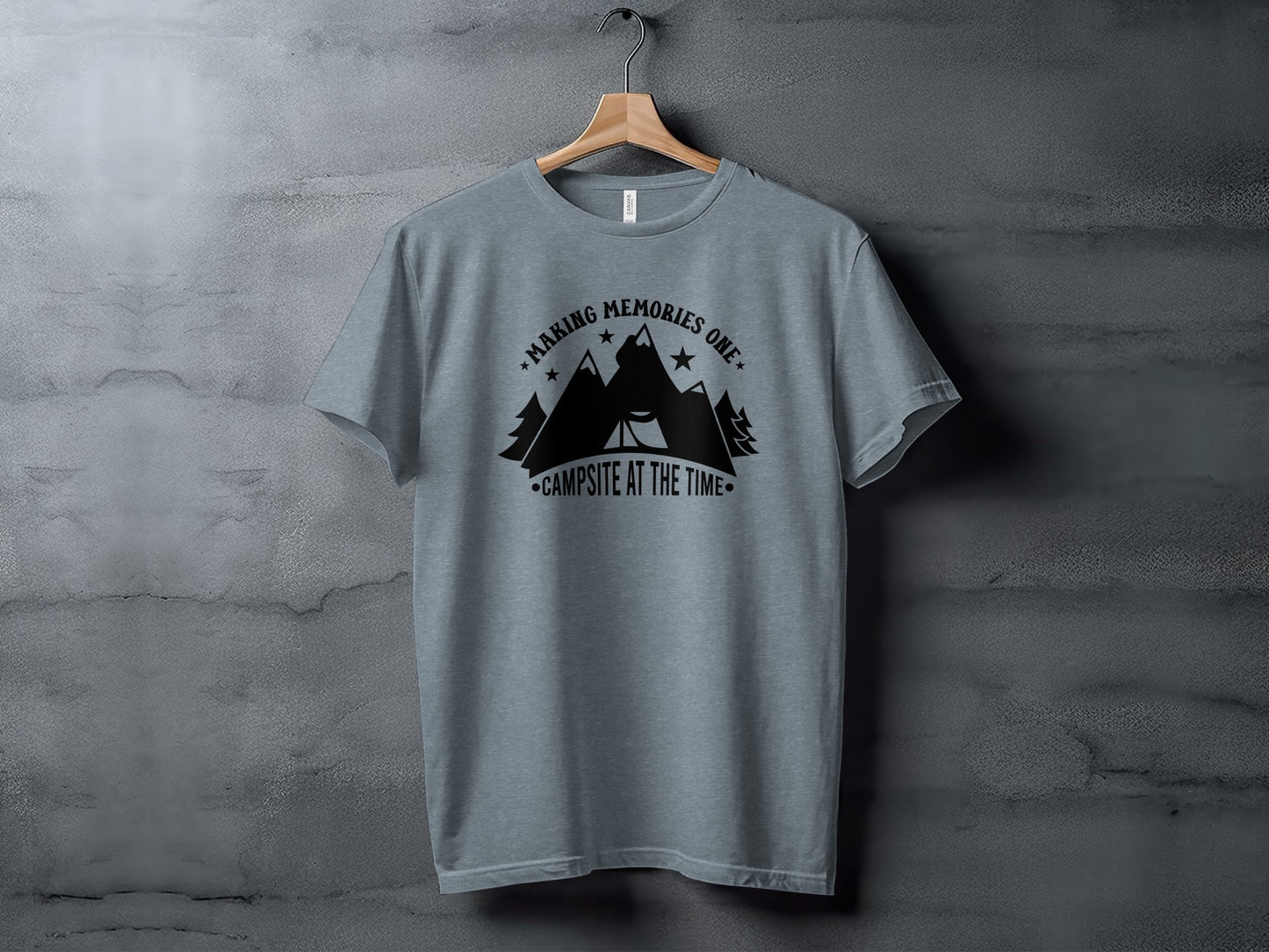 Making Memories One Campsite at the Time Graphic T-Shirt T-Shirt - Outdoor & Adventure Collection - Mile Marker 16 Gear by Cloud 16 Clothing Co.