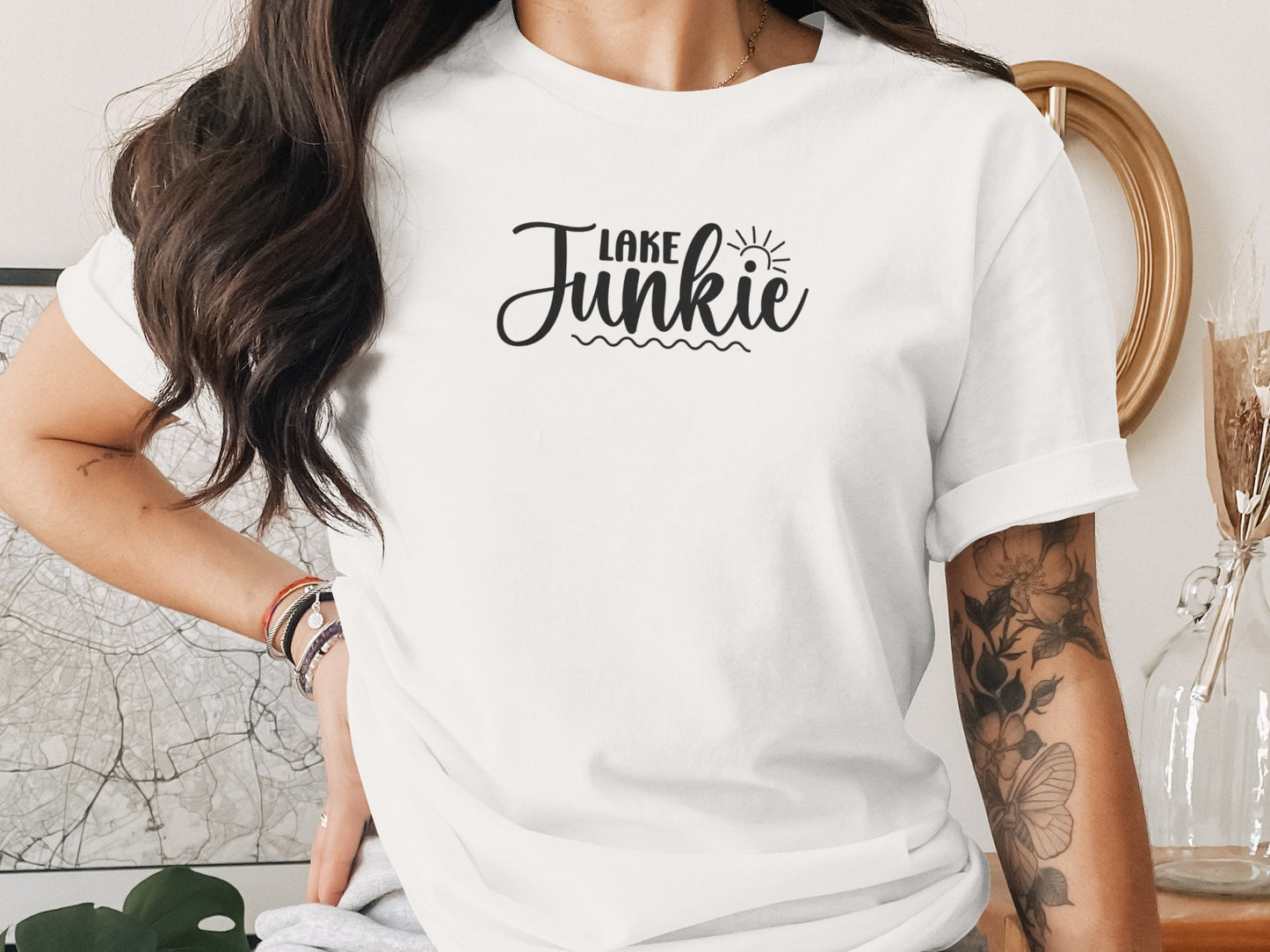 Lake Junkie Graphic for Lovers of Water Activities T-Shirt T-Shirt - Outdoor & Adventure Collection - Mile Marker 16 Gear by Cloud 16 Clothing Co.