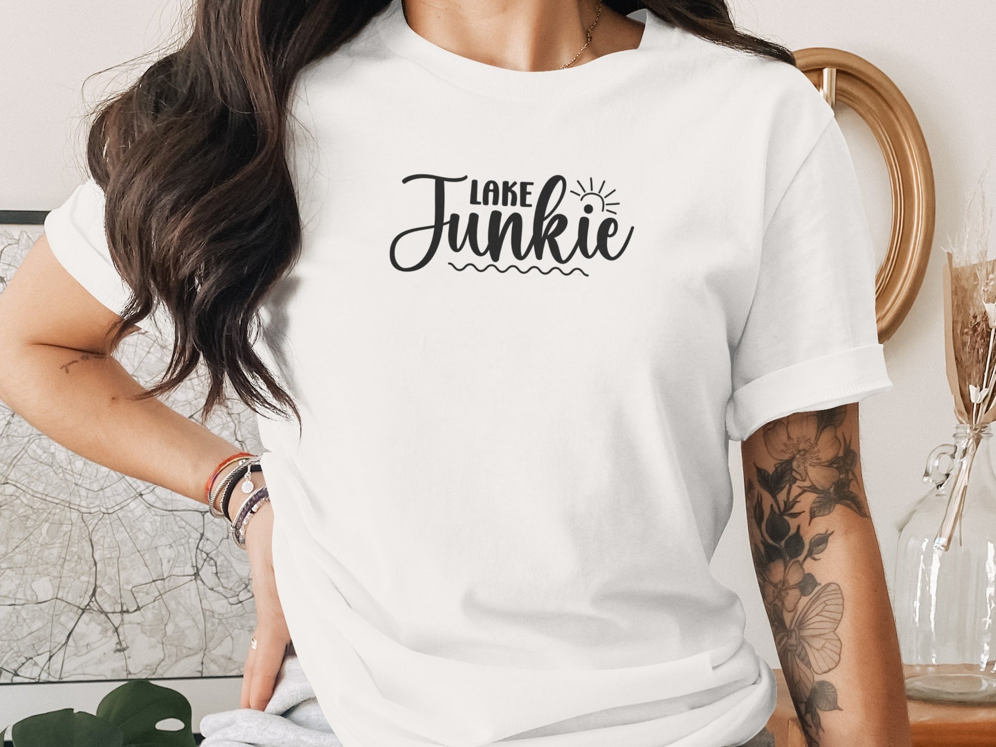 Lake Junkie Graphic for Lovers of Water Activities T-Shirt T-Shirt - Outdoor & Adventure Collection - Mile Marker 16 Gear by Cloud 16 Clothing Co.